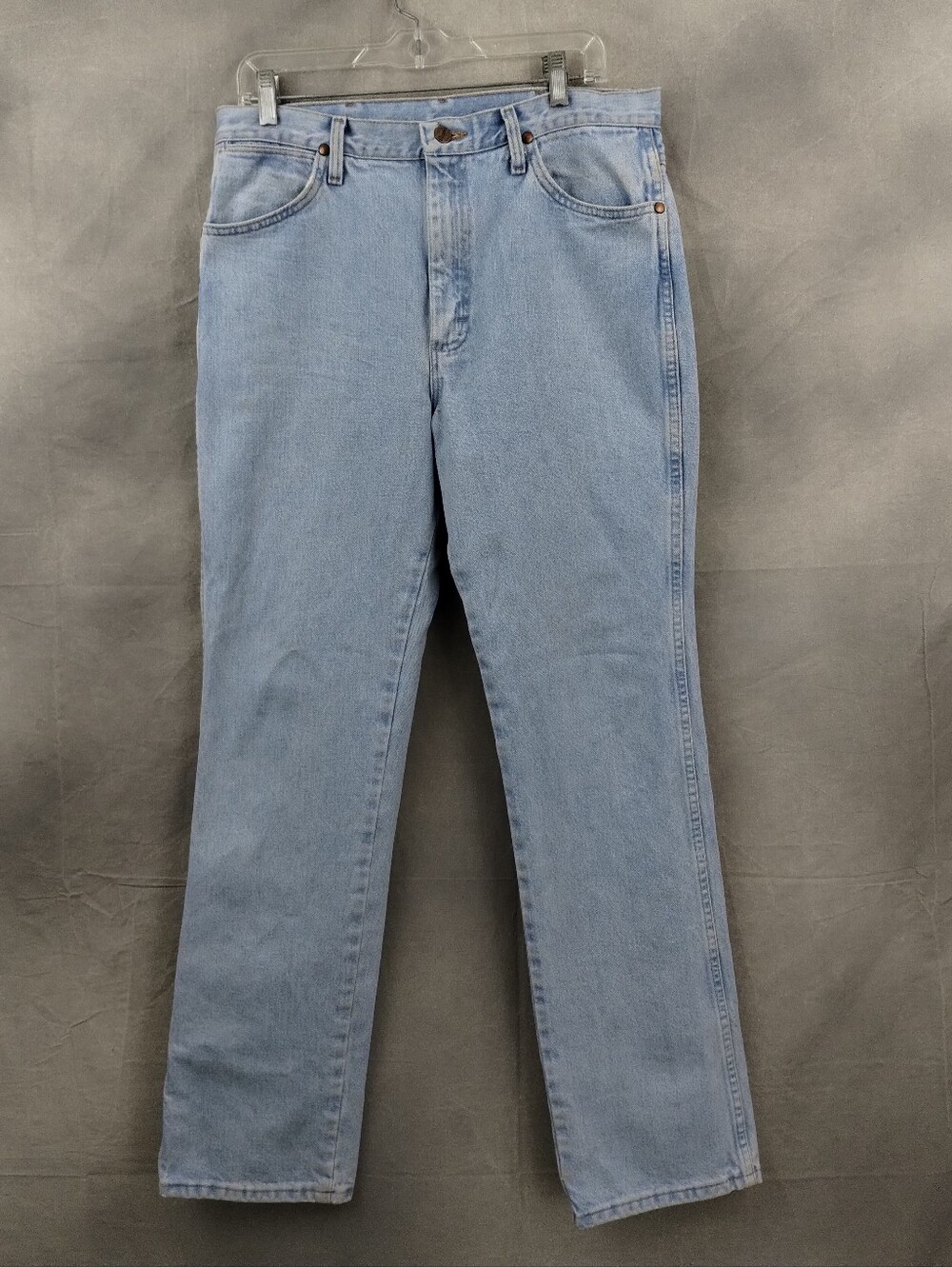 Y2K Wrangler Jeans Men 34x33 Light Blue Denim Cowboy Cut Slim Fit Western 936GBH